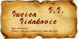 Vučica Vidaković vizit kartica